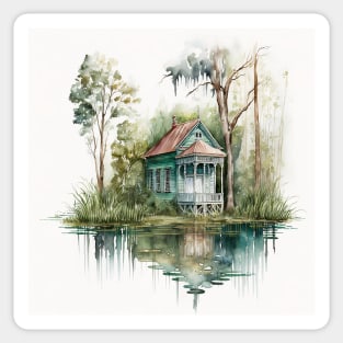 Bayou Cabin Ornament Sticker